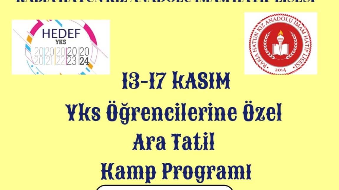 Okulumuzda HEDEF YKS 2024 kapsamında YKS öğrencilerine özel ara tatil kamp programı düzenlendi.