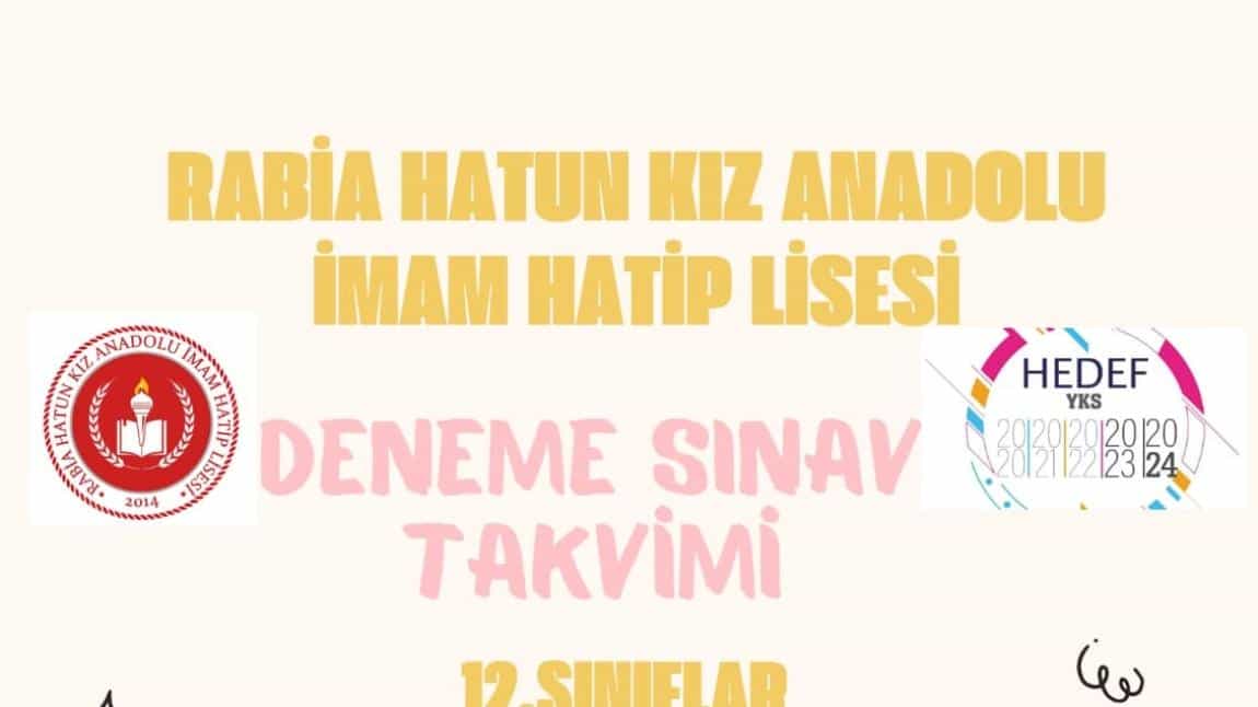 Okulumuzda HEDEF YKS 2024 kapsamında 12 Sınıflar için deneme sınavı takvimi oluşturuldu.