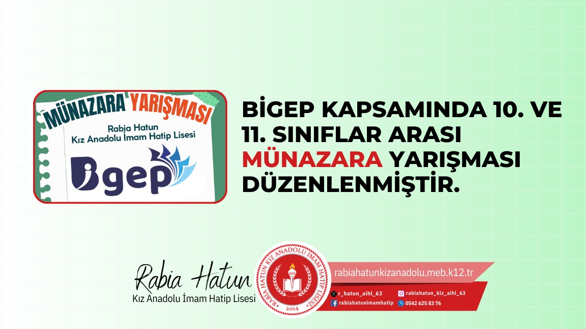 BİGEP Projesi Kapsamında Münazara Yarışması düzenledik.