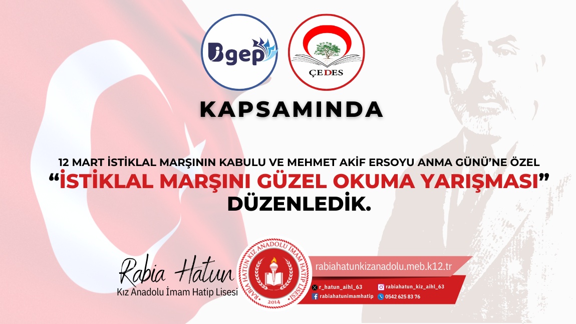  İstiklal Marşı’nı Güzel Okuma Yarışması Düzenlendi!