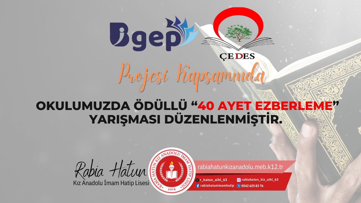 BİGEP ve ÇEDES Projesi Kapsamında Ezber Yarışması Büyük İlgi Gördü!